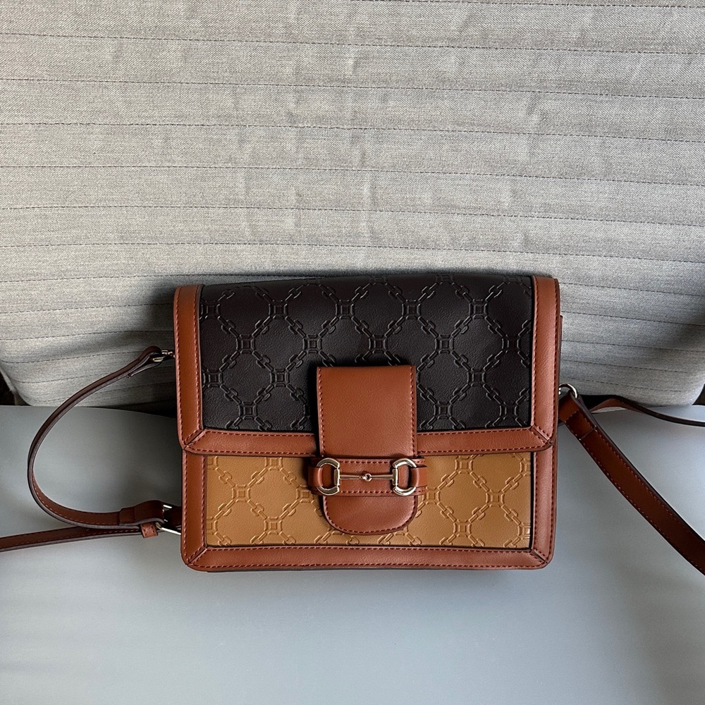 Elegant Brown and Tan Women's Bag